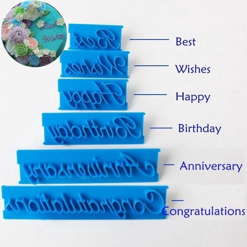 Set 6 khuôn làm bánh kẹo hình chữ cái độc đáo