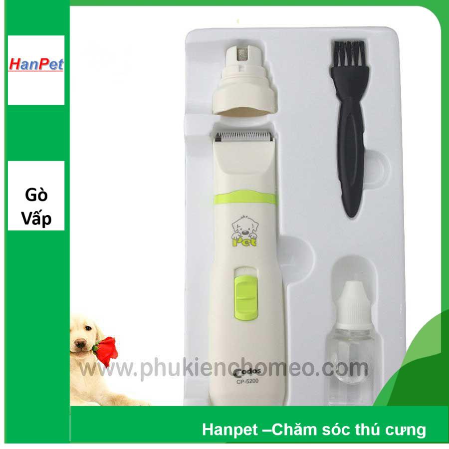 Hanpet.GV- 1441- Tông đơ Codos CP5200 ( 2 in 1 ) (- 4711477) cắt lông và mài móng chó mèo