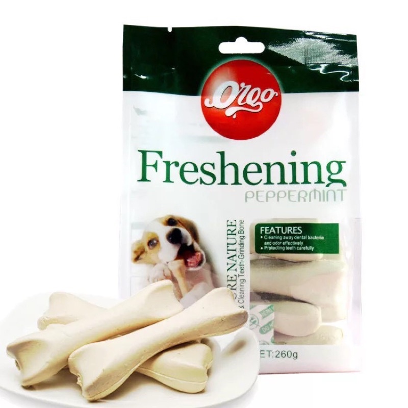 [ 260g ] Snack xương gặm sạch răng vị bạc hà Orgo Freshening Peppermint