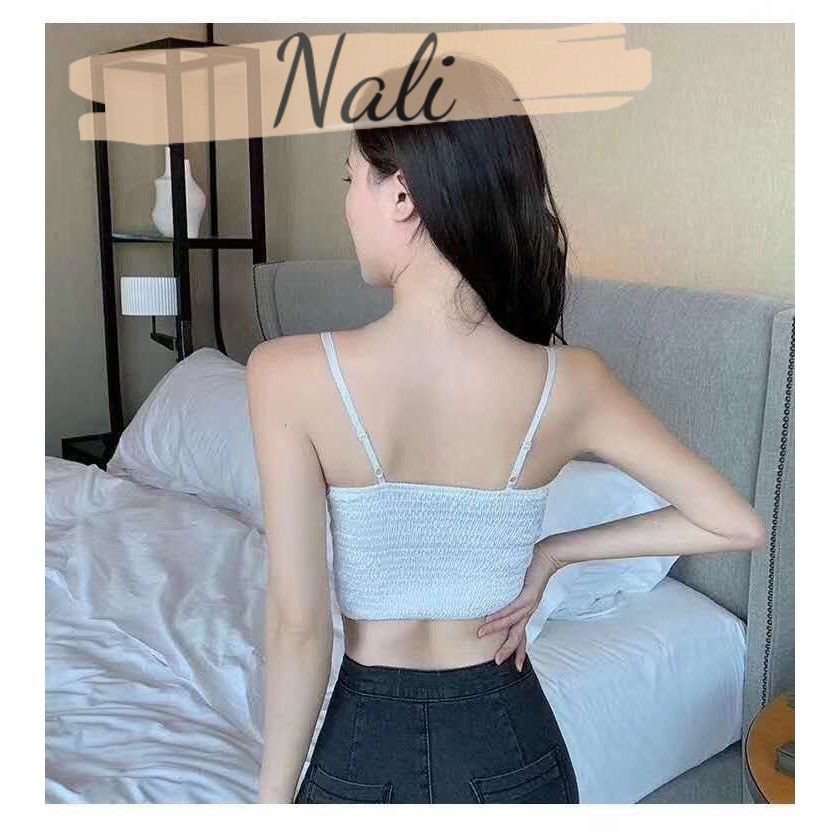 Áo bra dây nhún, áo bralette 2 dây dáng dài NL054