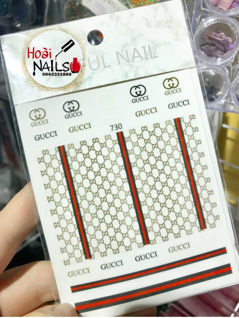 Sticker thương hiệu 3 - Phụ kiện Nail