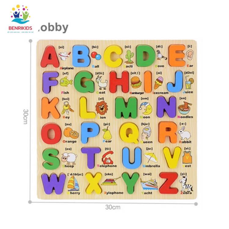 Đồ Chơi Gỗ Bảng Chữ Cái Và Số Kèm Phép Tính Và Hình Khối Giúp Bé Phát Triển Trí Tuệ
