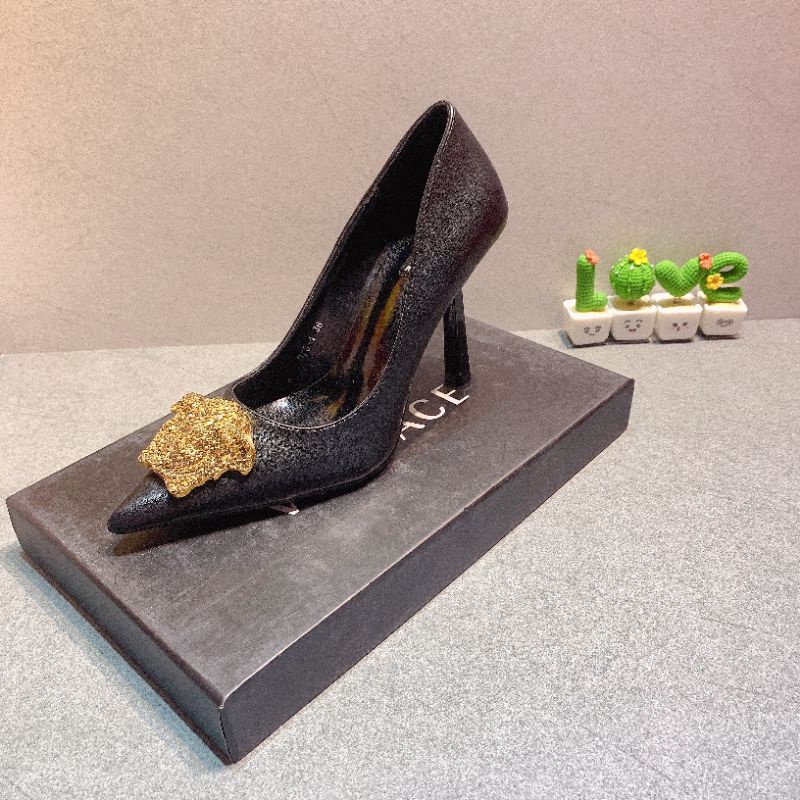 H(ẢNH THẬT) Giày Cao Gót 10p Ver Logo Sang Chảnh Da Mềm Êm Fullbox Bill Túi Hãng Cao Cấp