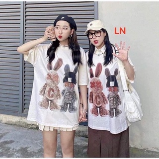 Áo phông 2 thỏ mắt X chữ C TH6