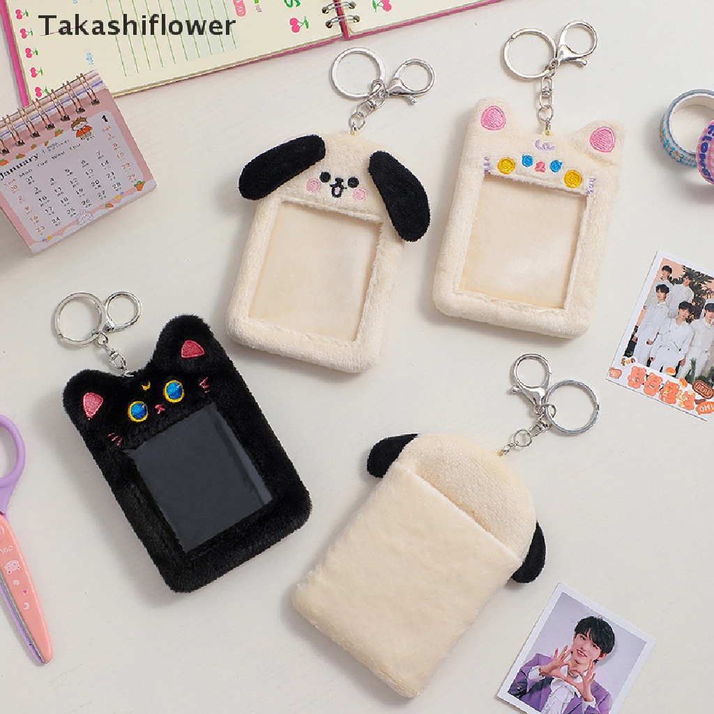 Móc Khóa Hình Chó / Mèo Nhồi Bông Xinh Xắn Dễ Thương