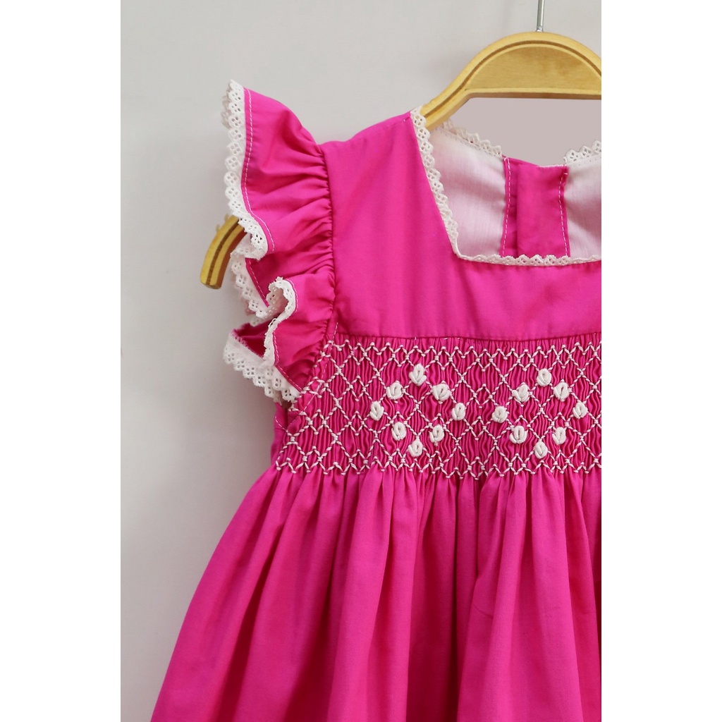 ĐẦM SMOCK HỒNG SEN
