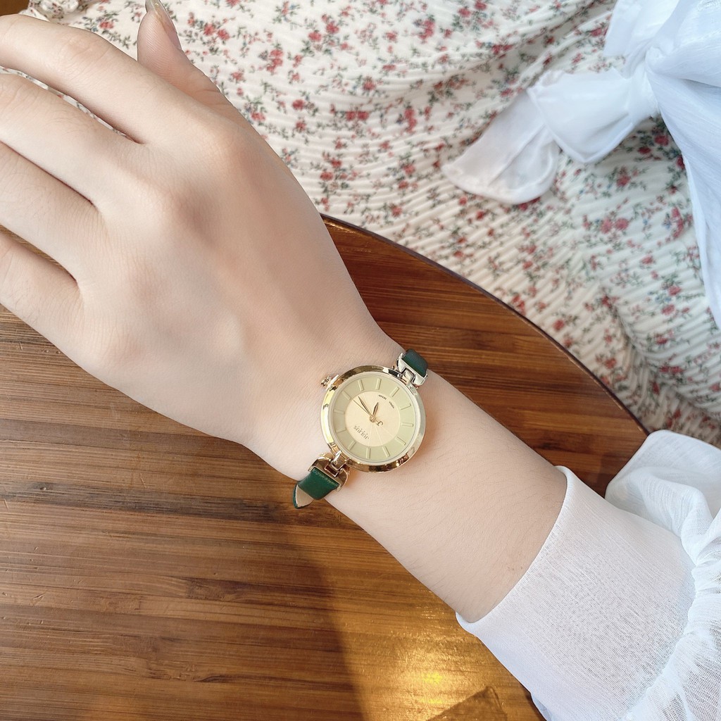 Đồng hồ nữ Julius Hàn Quốc JA-864B dây da (Xanh Rêu) | BigBuy360 - bigbuy360.vn