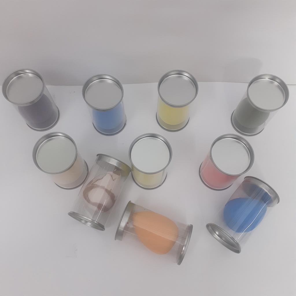 Hộp 1 bông phấn tán kem nền hình giọt nước, hộp nhựa nắp nhôm (Màu ngẫu nhiên)