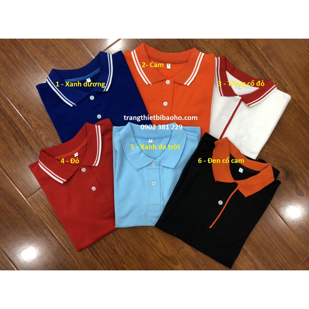 [ĐỒNG PHỤC] - Áo thun đồng phục Polo nam nữ cổ bẻ tay ngắn - hình thật đủ size