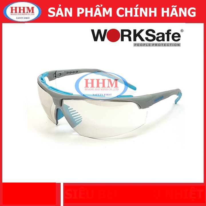 Kính bảo hộ Worksafe Glinder E3048 màu trắng - tráng bạc