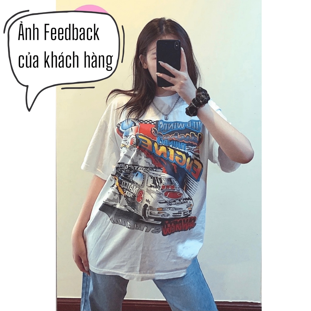 Áo Thun In XE ATXE Tay Lỡ Unisex Form Rộng TATO, Áo Phông in hình oto vải Cotton cao cấp, thấm hút mồ hôi,năng động