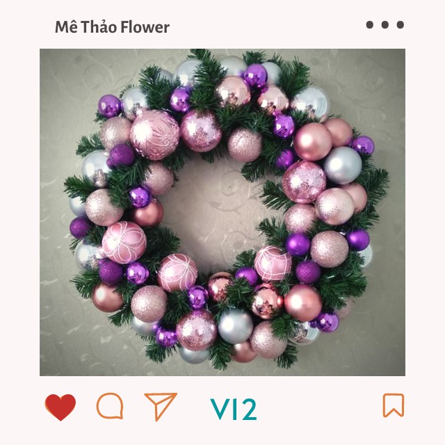 (Giá Tại Xưởng) Vòng Nguyệt Quế Noel Trang Trí Giáng Sinh, Decor Phòng Khách, Shop, Studio của Mê Thảo Flower