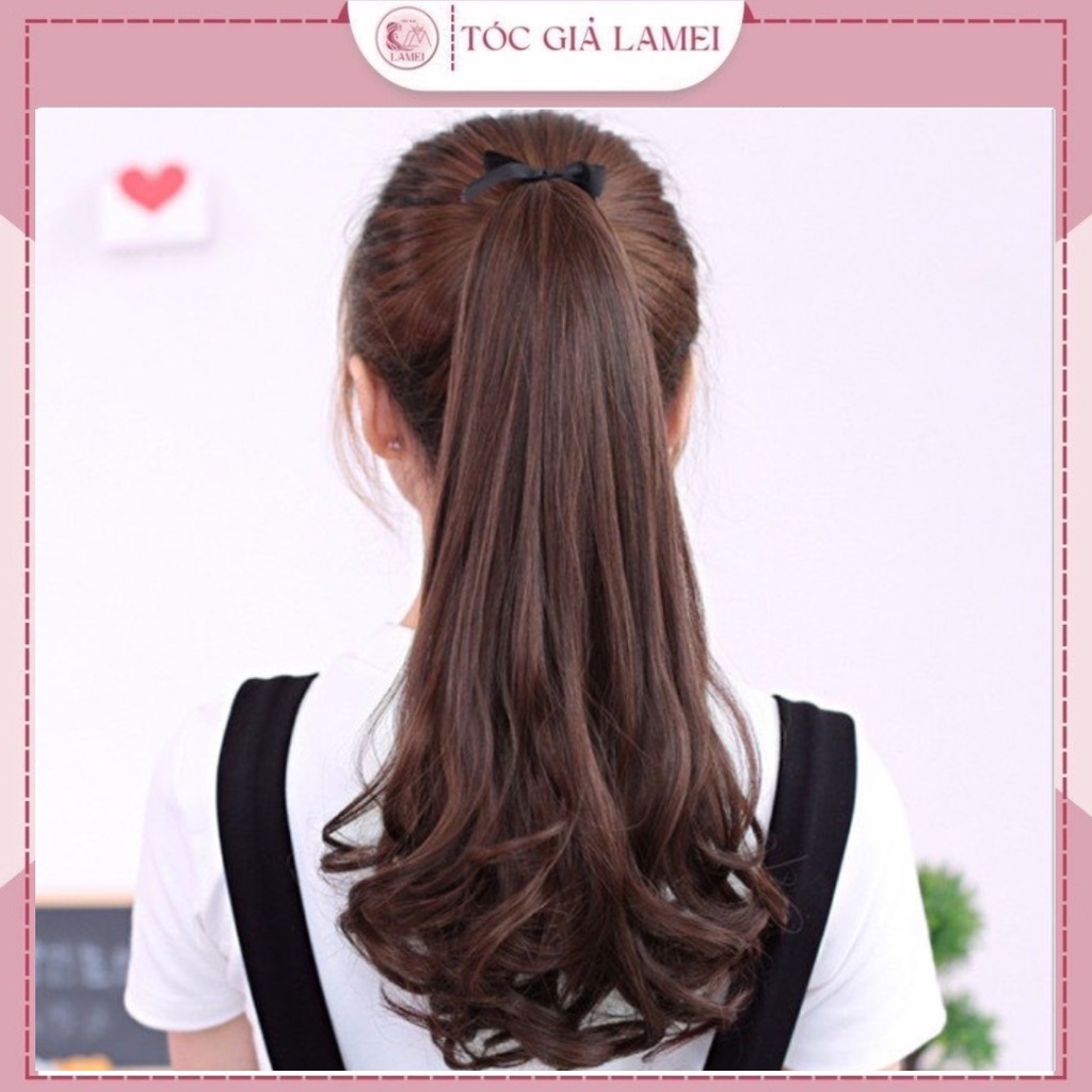 Tóc giả nữ buộc xoăn đuôi dáng dài hàng cao cấp