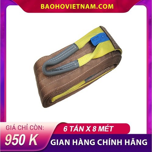 Dây cáp vải cẩu hàng loại 6 tấn 8 mét nhập khẩu chính hãng chuyển dùng trong công nghiệp, xây dựng,... - DCH-VN-42