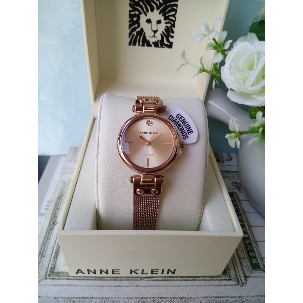 Đồng hồ Anne Klein Rose Dial Swarovski Crystals Ladies Watch 3002RGRG