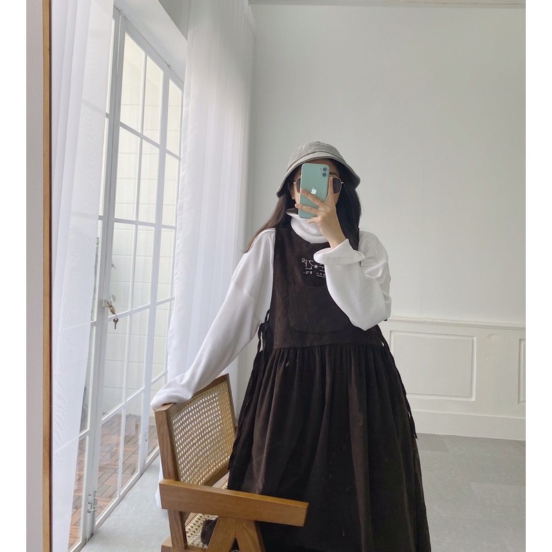 Yếm nhung dáng rộng, dài | BigBuy360 - bigbuy360.vn