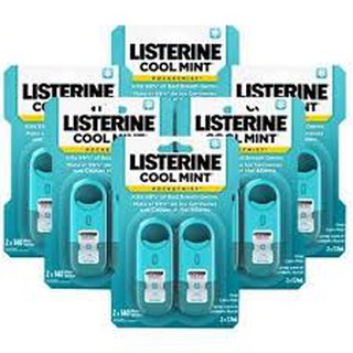 Xịt thơm miệng Listerine Cool Mint Pocketmist ( Vỉ 2 xịt thơm )