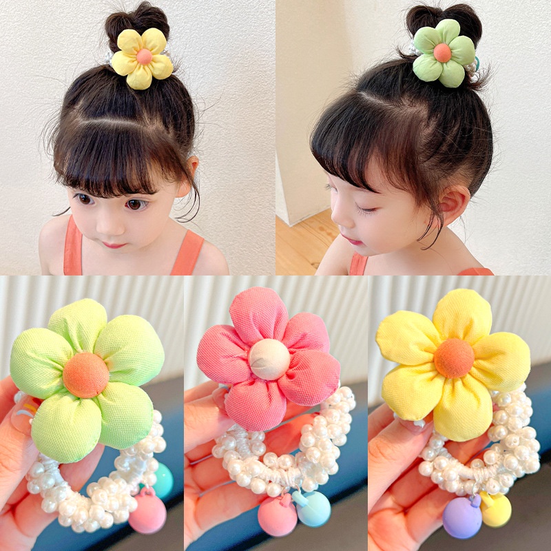 Dây Buộc Tóc Hình Vương Miện Đính Ngọc Trai Giả Cao Cấp Cho Bé Gái