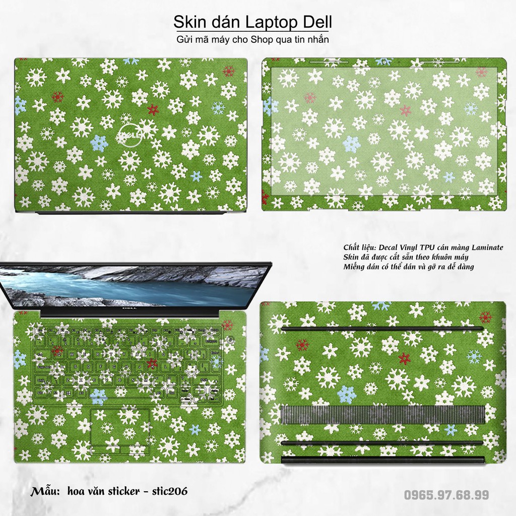 Skin dán Laptop Dell in hình Hoa văn sticker nhiều mẫu 33 (inbox mã máy cho Shop)