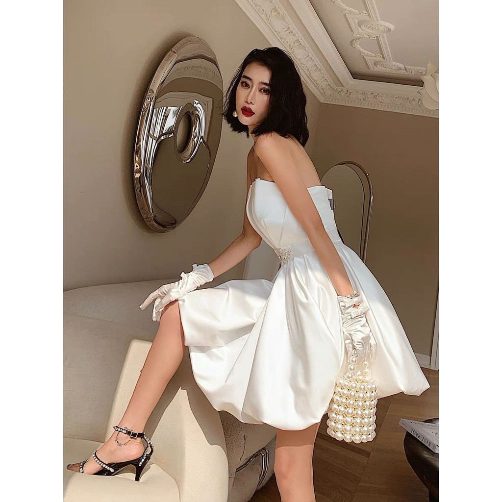 Đầm Phồng Cúp Ngực LSEOUL V1004 Ngọt Ngào Nữ Tính