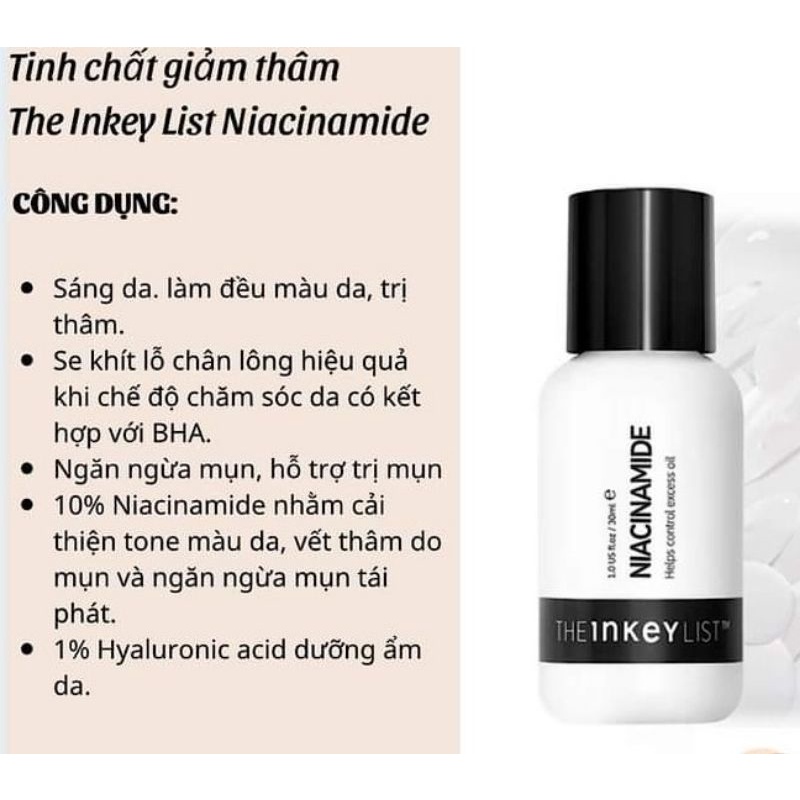 (Bill US) Tinh chất giảm thâm The Inkey List Niacinamide