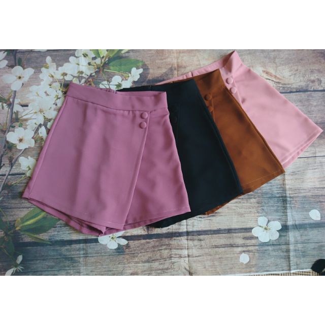 CÒN MÀU HỒNG nhạt _Quần giả váy vạt chéo