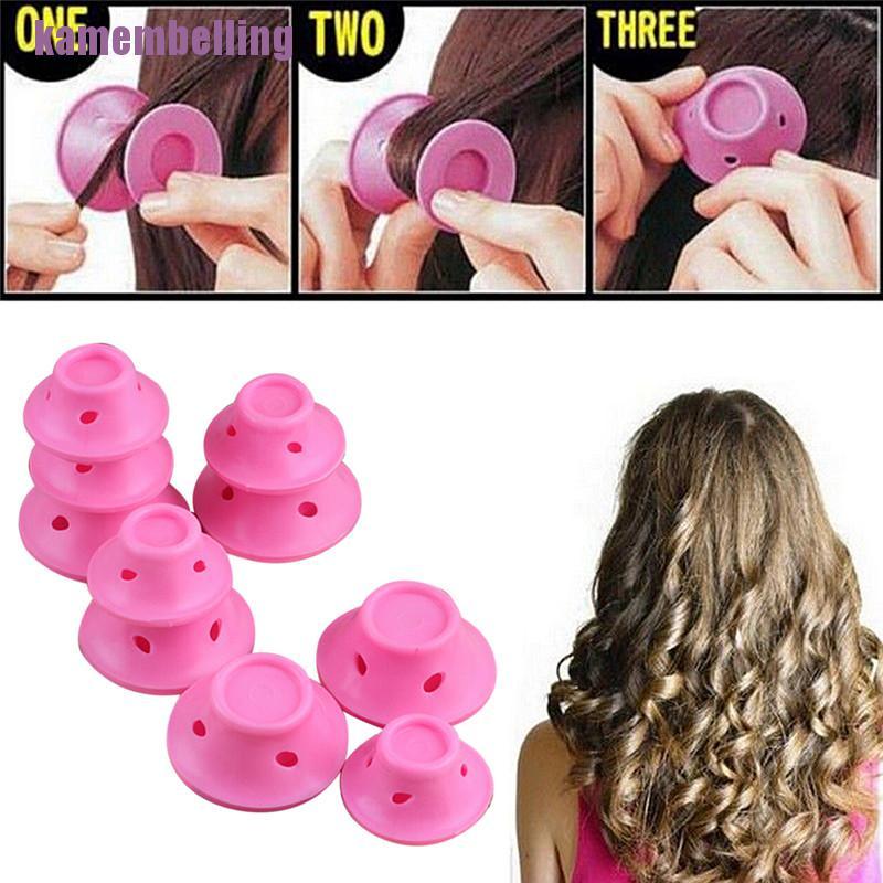 Set 10 Lô Cuốn Tóc Bằng Silicon Mềm DIY Dành Cho Nữ