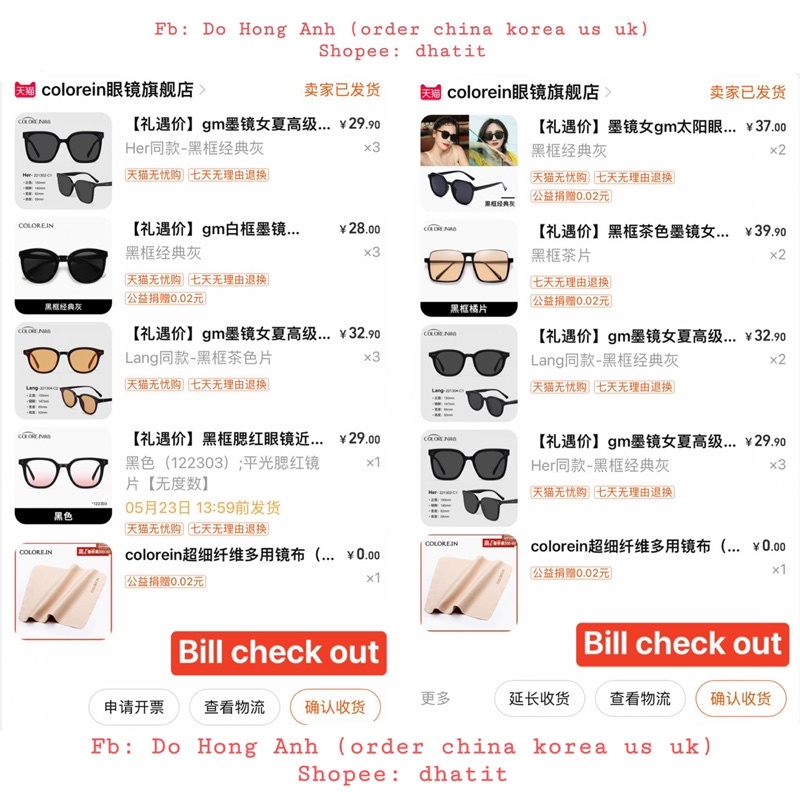 Kính mát Colorein chống tia UV400