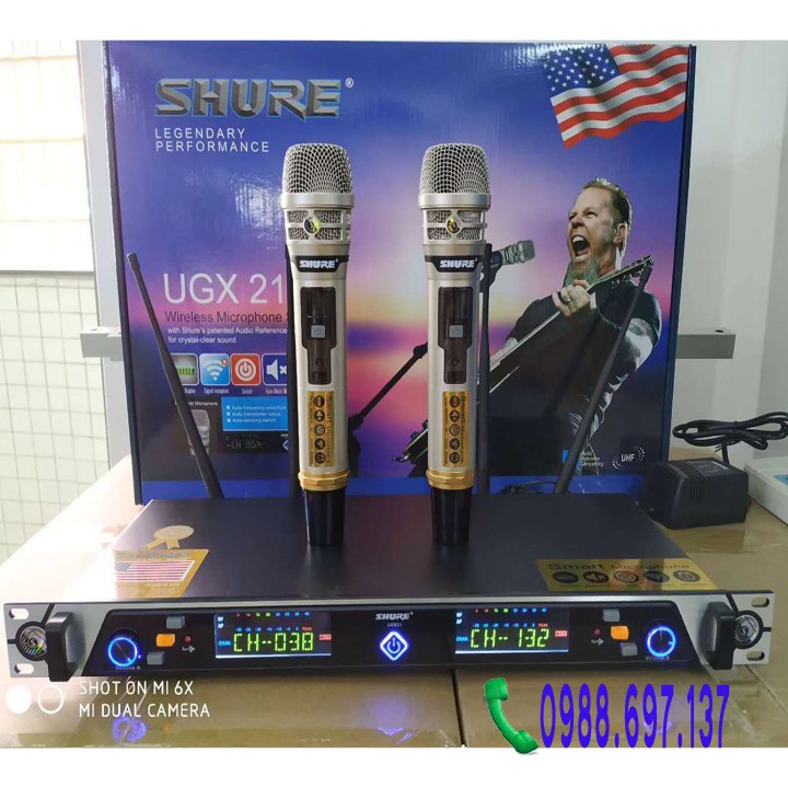 [loại1] micro không dây cao cấp SHUR.E UGX21 - mic karaoke UGX 21