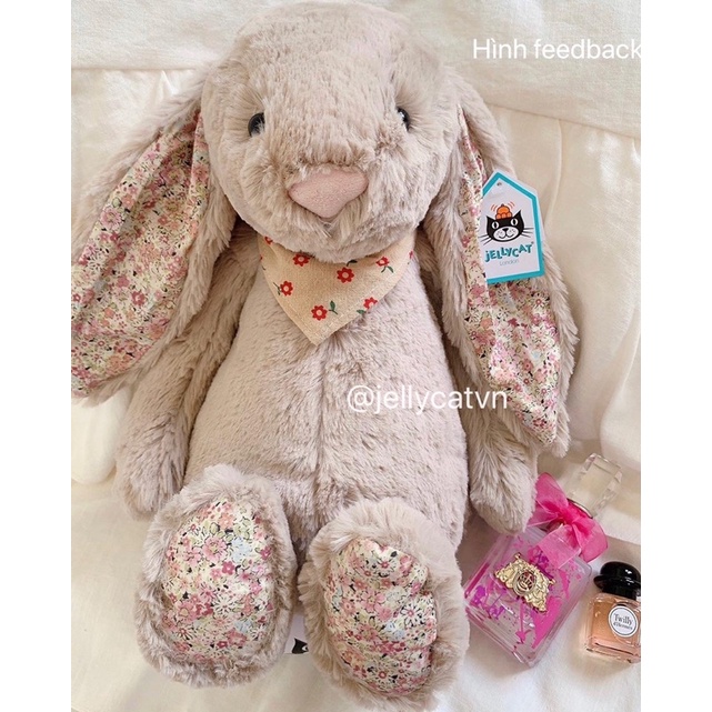 Gấu thỏ bông vintage Jellycat Bea Beige cao cấp chính hãng