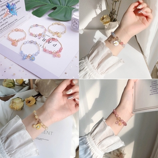 Vòng Tay Chuỗi Hạt Hình Hoa Cúc Nhỏ Đơn Giản Cho Nữ Sinh