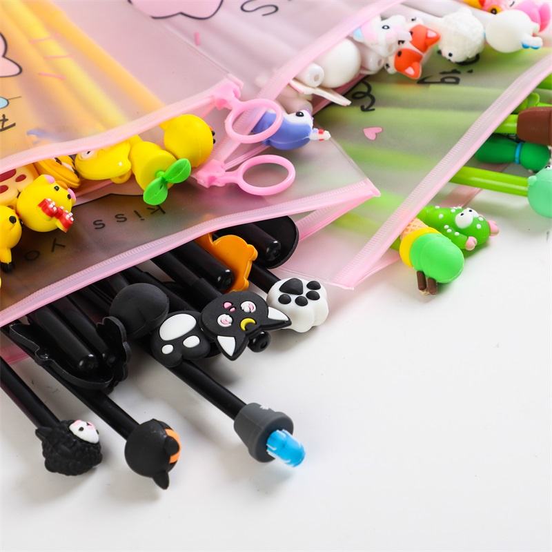 Set 20 Bút Bi Mực Nước Cute Kèm Túi Zip-Hàng Mới  Về