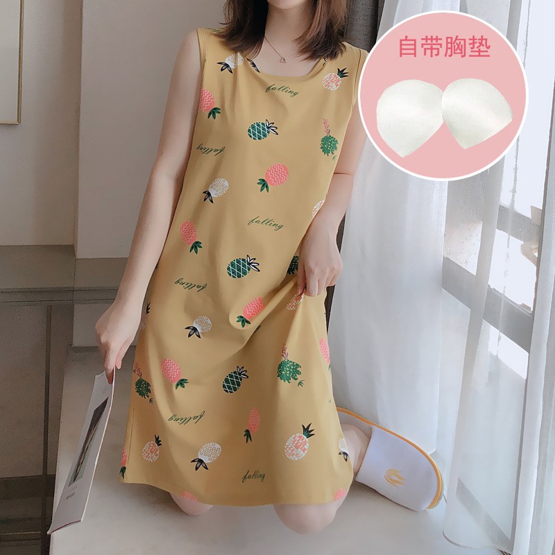 Váy Ngủ Nữ Siêu Xinh Xắn - Đồ Ngủ Mặc Nhà Có Miếng Đệm Mềm Mịn Siêu Mát | BigBuy360 - bigbuy360.vn