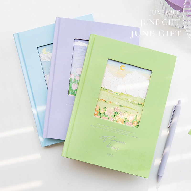 Sổ Nhật Ký Bullet Journal Màu Pastel Flower Diary