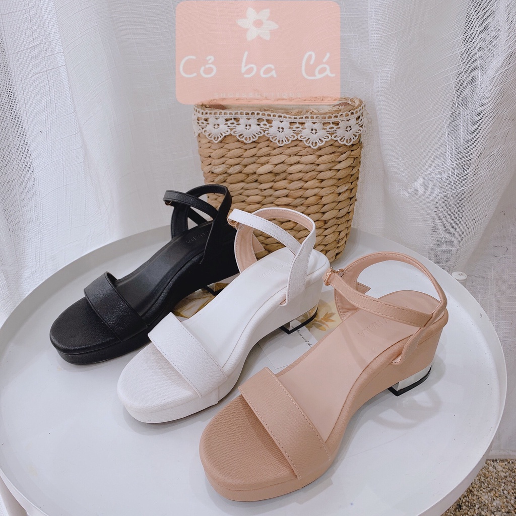 GIÀY SANDAL NỮ ĐẾ XUỒNG COBALA SHOES - GIÀY XĂNG ĐAN NỮ ĐẾ BẰNG S19081800