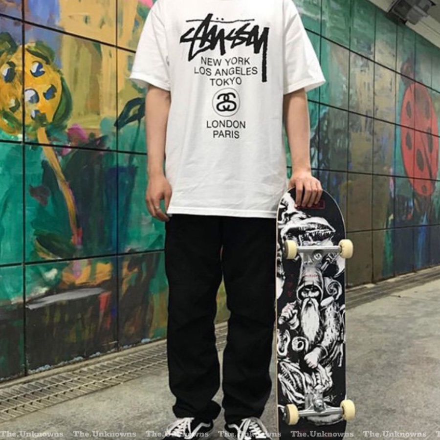 [High Quaility]-Áo Tee S*TUSSY WORLD TOUR,áo thun S*TUSSY cao cấp full túi tag
