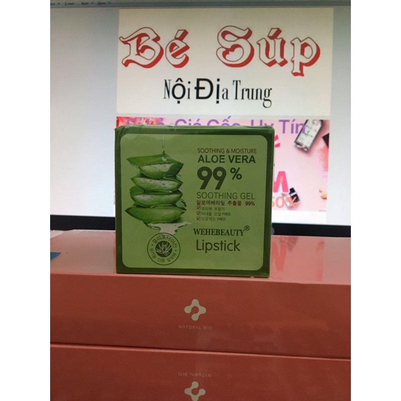 Hộp 12 cây son dưỡng lô hội aloe Vera 99%