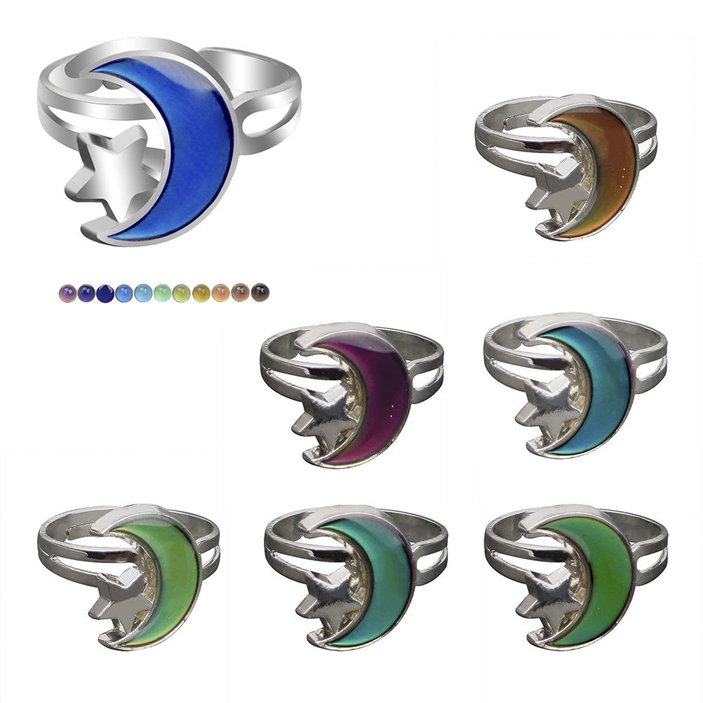 1 Nhẫn Hình Mặt Trăng, Bươm Bướm, Trái Tim, Có Thể Điều Chỉnh Nhiệt Độ