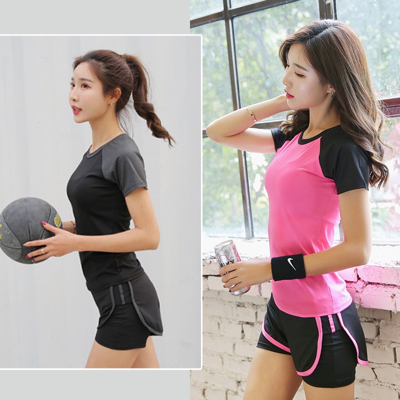 Bộ Quần Áo Tập Gym, Yoga, Thể Dục Nữ Hàng Cao Cấp (Kenzi-11) Set Quần Đùi + Áo Tay Ngắn