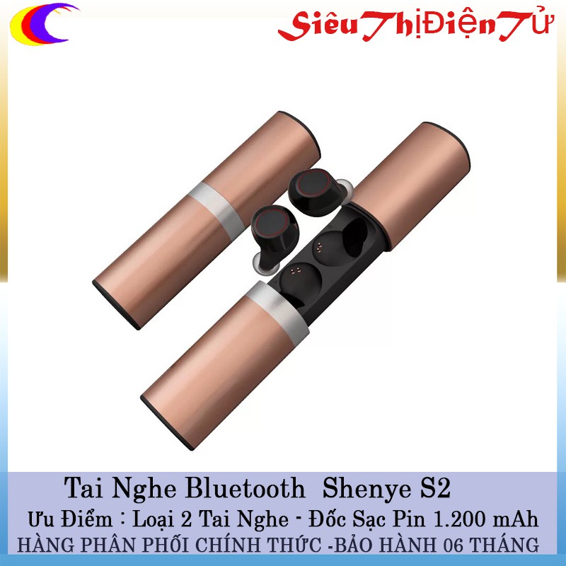 TAI NGHE BLUETOOTH SHENYE S2- TAI NGHE KHÔNG DÂY DỄ SỬ DỰNG TRONG ĐÓ TAI NGHE CÓ MIC VỚI TAI NGHE CHỐNG ỒN