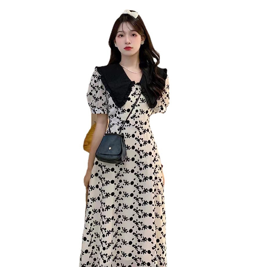 Đầm Hoa Cổ Búp Bê Dáng Rộng Thời Trang Mùa Hè Phong Cách Pháp Hàng Mới 2022 Dành Cho Bạn Nữ