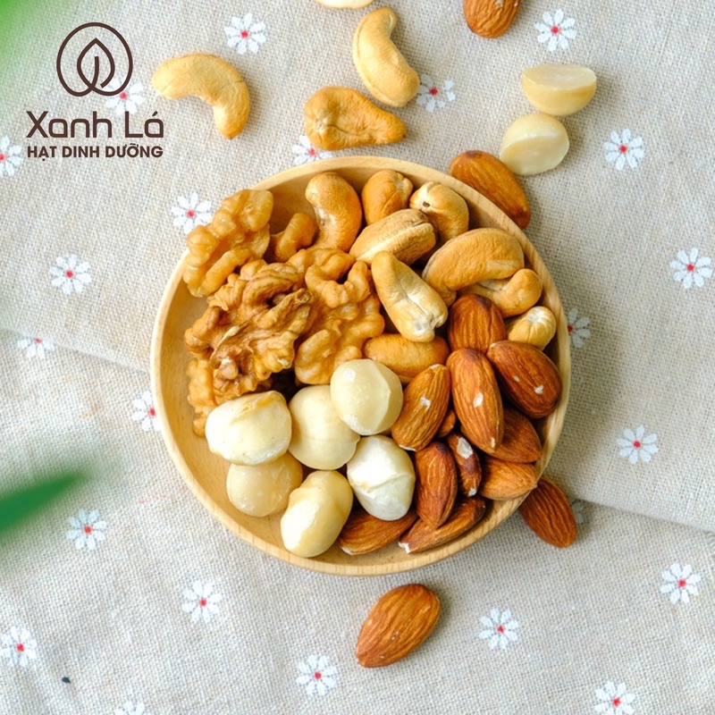 Hạt dinh dưỡng mix 3 loại hạt hạnh nhân,óc chó, hạt điều 380g ăn vặt MIN'S FOOD thơm ngon bổ dưỡng cho ngưầ