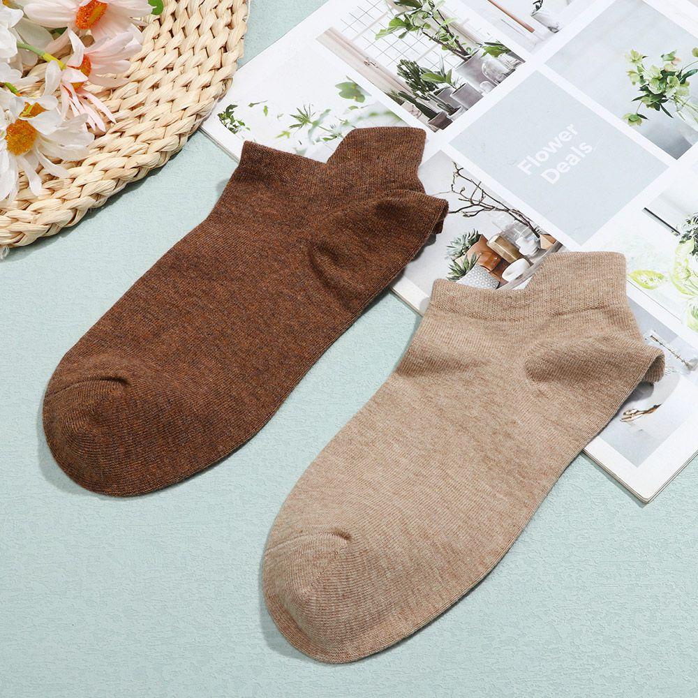 ♕BSUNS♕ Casual Cotton Socks Ankle Socks Boat Socks Sports Socks Men Solid Color High Quality Breathable Spring and Summer/Multicolor