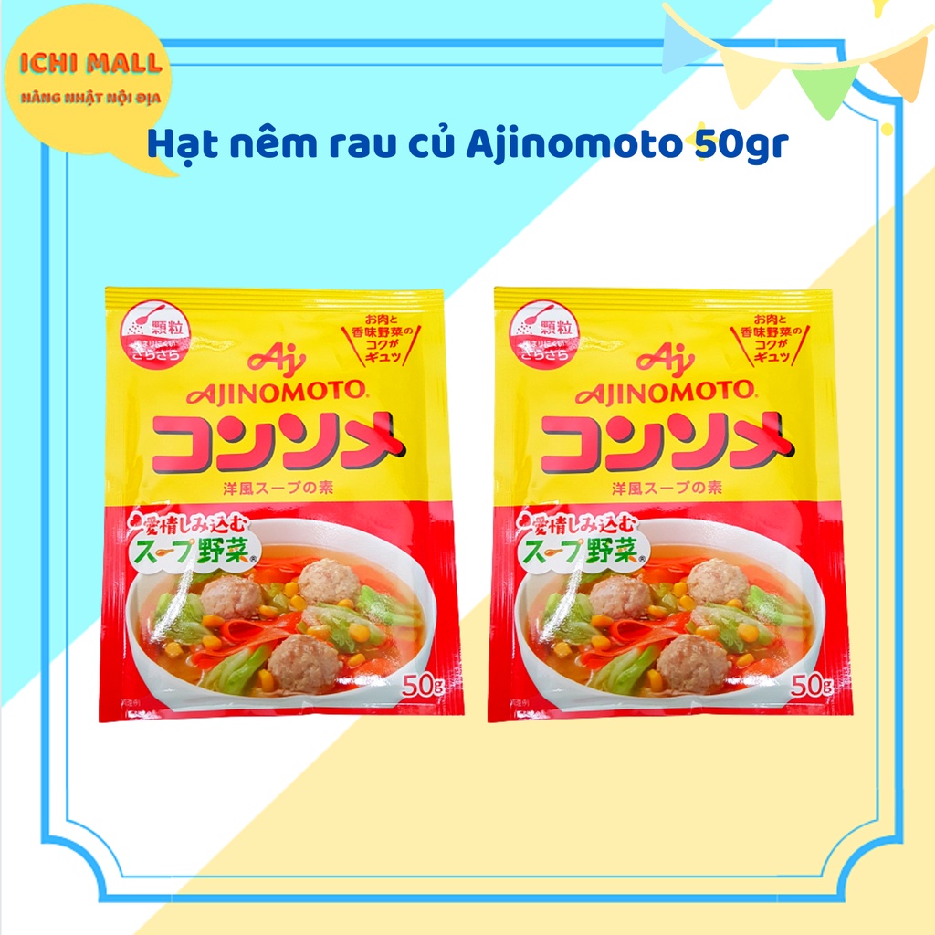 (DATE 2023) Hạt nêm rau củ Ajinomoto 50gr được ưu chuộng tại Nhật Bản