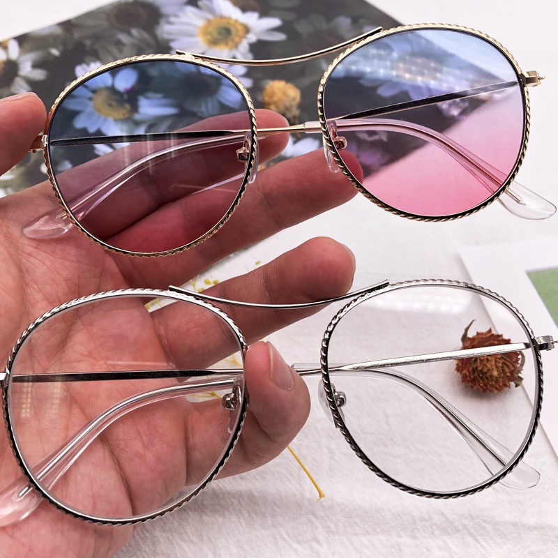 Kính Mát Gọng Tròn Kim Loại Thời Trang Xu Hướng
