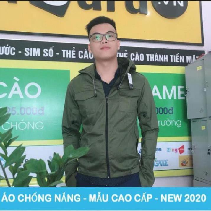 ÁO CHỐNG NẮNG NAM MẪU MỚI NHẤT CÓ THOÁNG KHÍ SAU LƯNG, TÚI BÊN TRONG, CHẤT KAKI CỰC MÁT