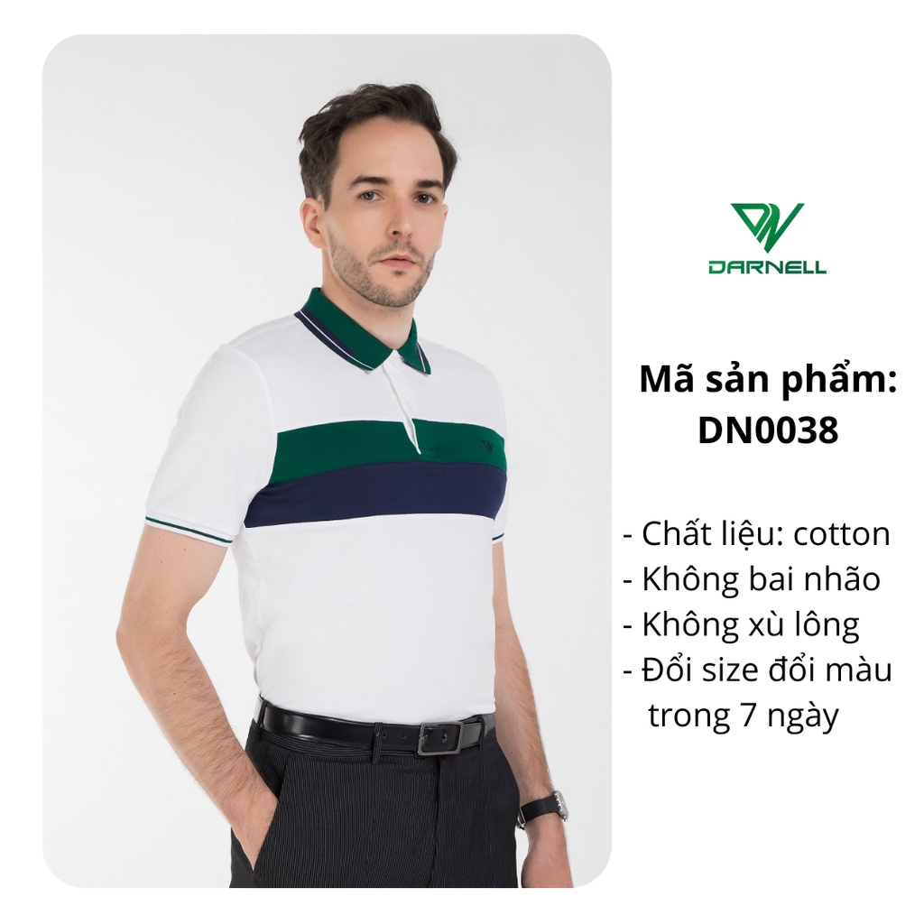 Áo thun có cổ polo nam chất cotton mềm mịn bền đẹp chính hãng Darnell DN0038