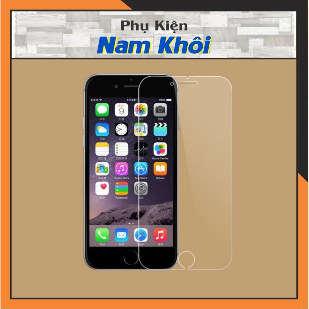 Kính Cường Lực Iphone 2,5D 9H Mài Cạnh Không Full Màn Hình Dùng Cho 6/6s/7/7plus/8/8plus/plus/x/xr/xs/11/12/pro/max