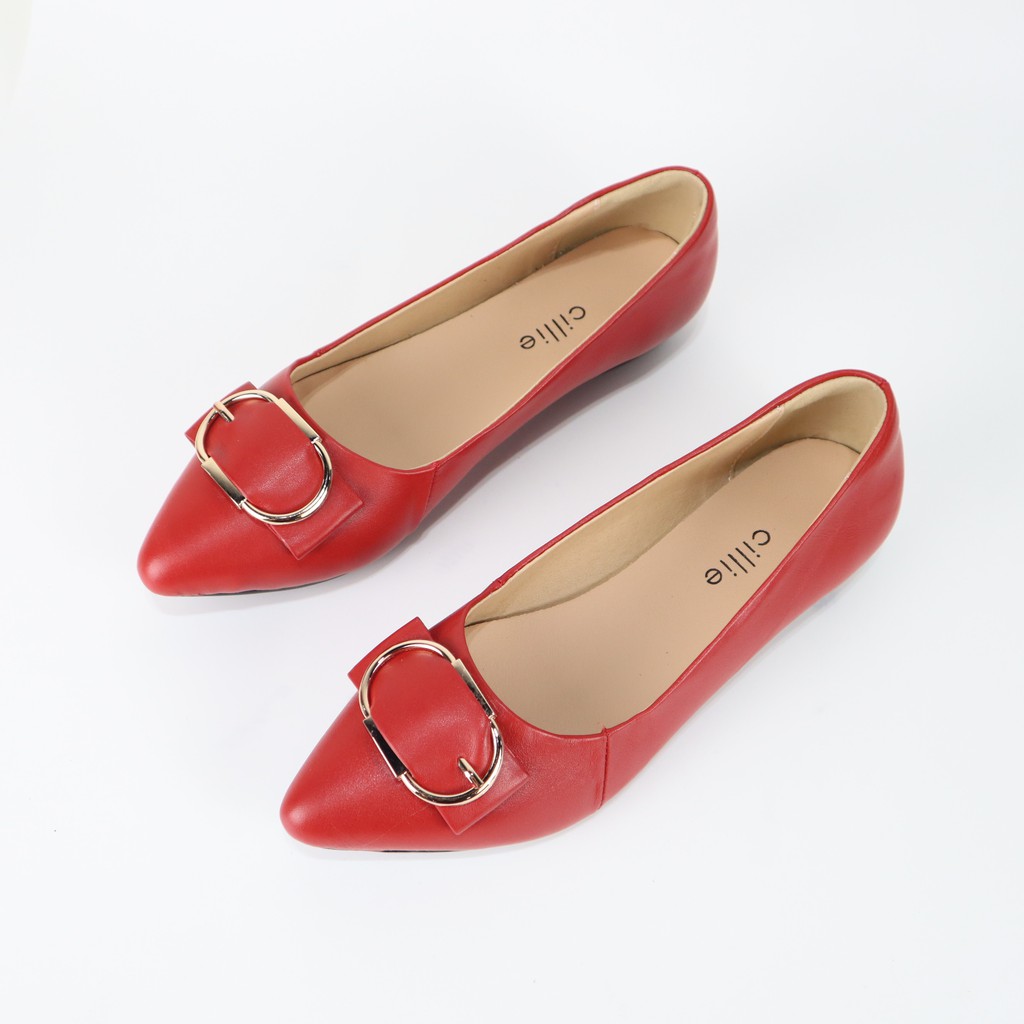 Giày búp bê nữ phối khóa oval Cillie 1035 | BigBuy360 - bigbuy360.vn