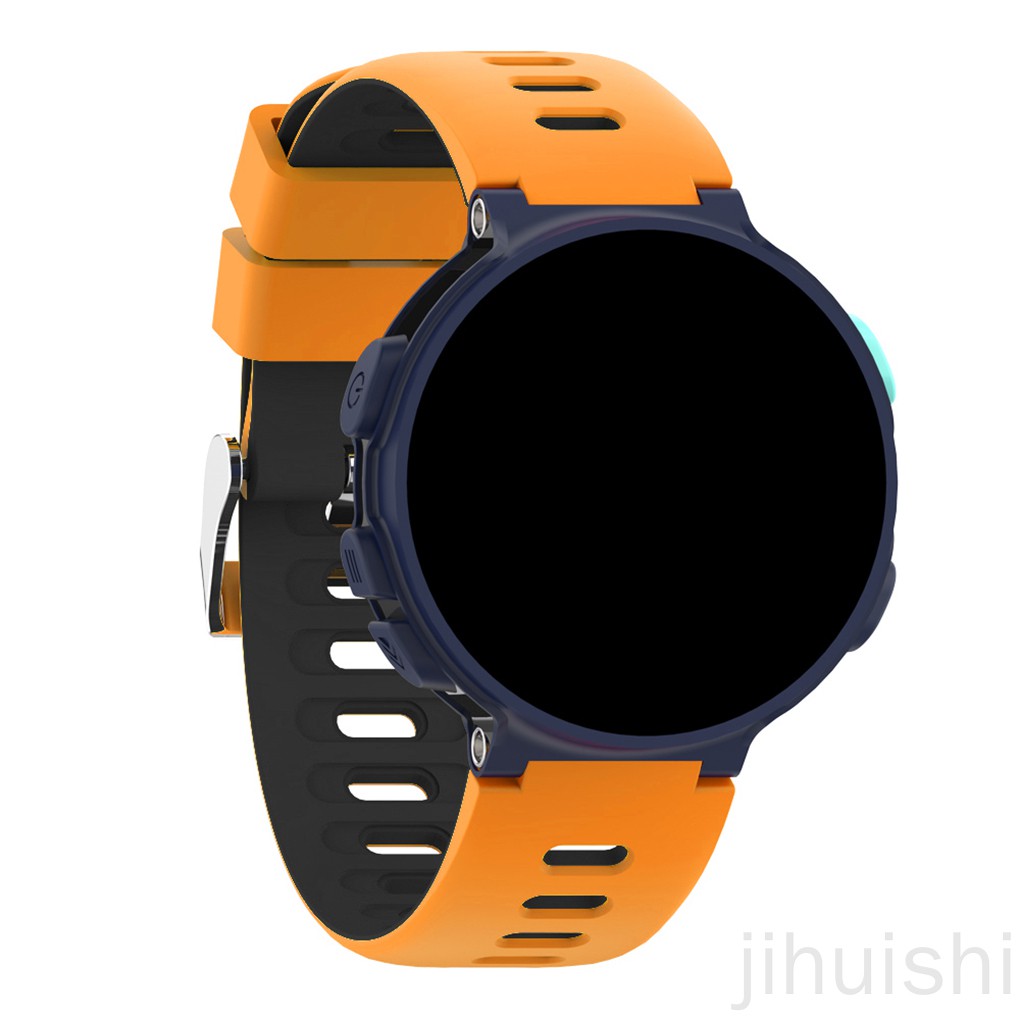 Dây Đeo Thay Thế Màu Đen Cam Cho Đồng Hồ Thông Minh Garmin Forerunner 220 / 230 / 235 / 620 / 630 / 735xt
